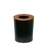 テーパーバケット プチ（フタ付）（ブラック/ミディアムオーク）