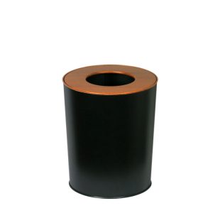 テーパーバケット プチ（フタ付）（ブラック/ミディアムオーク）